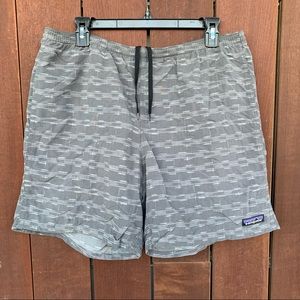 Grey Patagonia Baggies Shorts With Patterns Size Medium